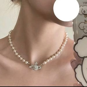 Vivienne Westwood Silver White Pearl Necklace Choker